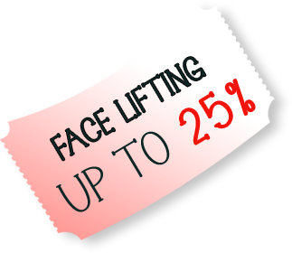 face lifting up to 25%