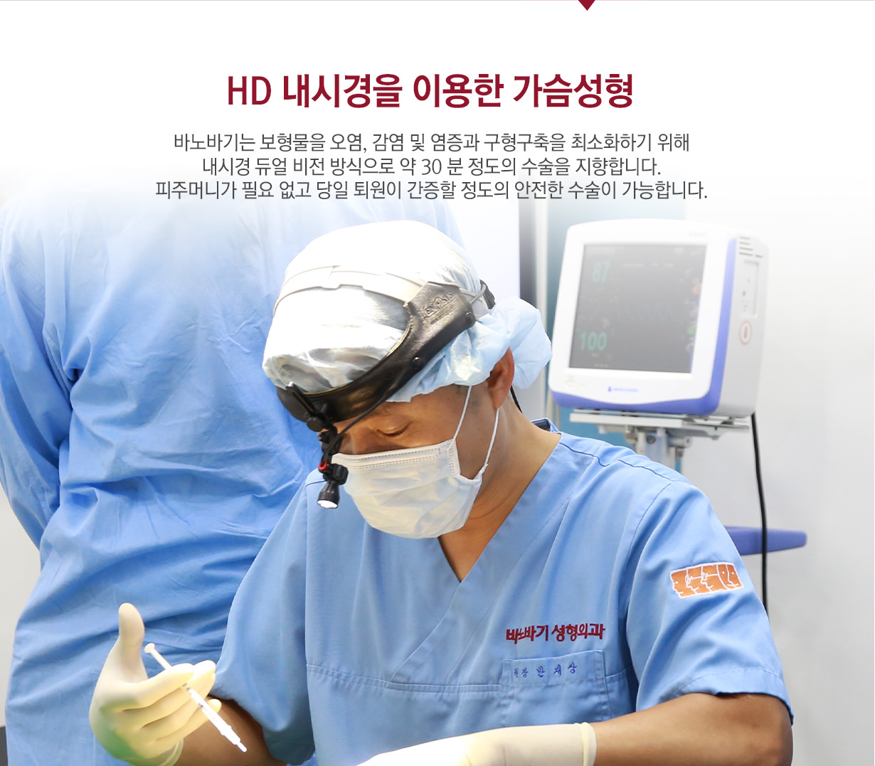 HD 내시경을 이용한 가슴성형