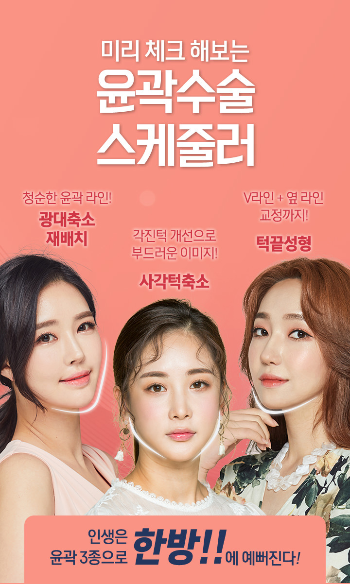 미리 체크 해보는 윤곽수술 스케줄러