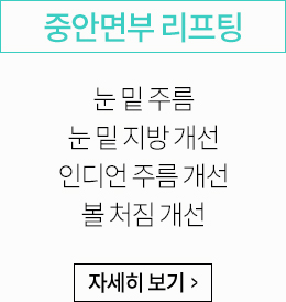 중안면부 리프팅:눈 밑 주름, 눈 밑 지방 개선, 인디언 주름 개선, 볼 처짐 개선